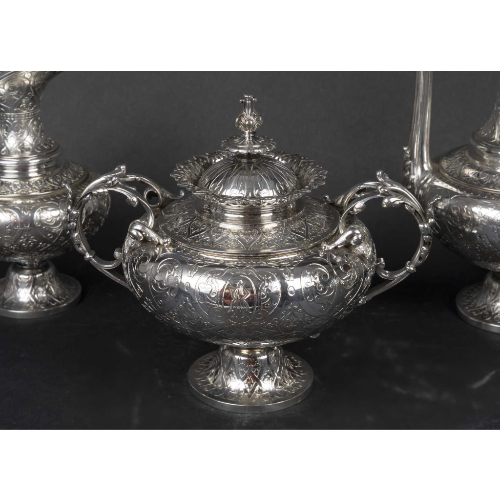 FROMENT MEURICE – Service à Thé & Café 4 pièces argent massif – Epoque XIXe siècle 29 FROMENT MEURICE – Service à Thé & Café 4 pièces argent massif – Epoque XIXe siècle 29