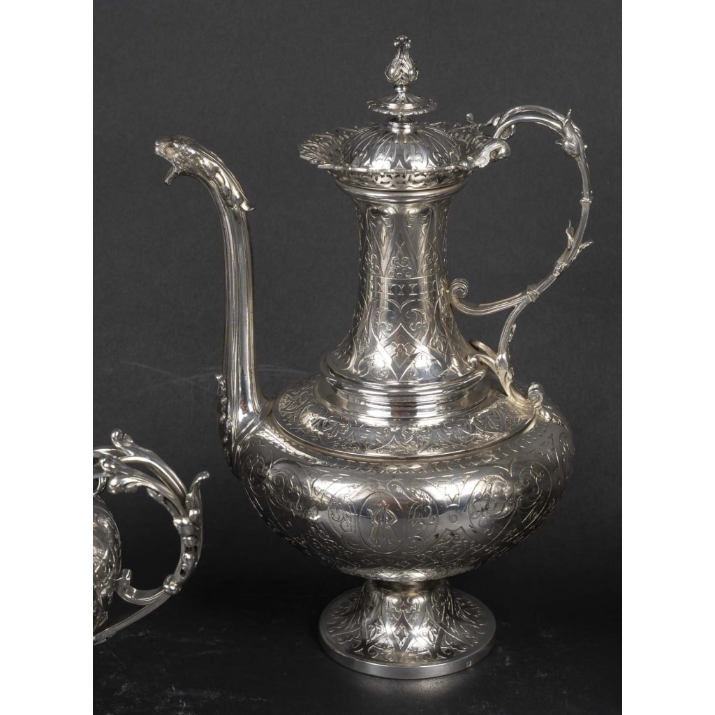 FROMENT MEURICE – Service à Thé & Café 4 pièces argent massif – Epoque XIXe siècle 30 FROMENT MEURICE – Service à Thé & Café 4 pièces argent massif – Epoque XIXe siècle 30