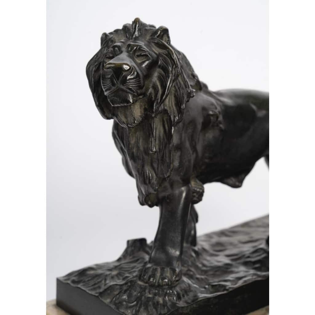 Jules Moigniez (1835-1894) Paire de Lions marchant en bronze 9 Jules Moigniez (1835-1894) Paire de Lions marchant en bronze 9