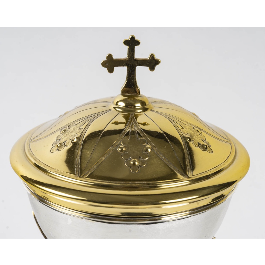 Ciboire de style néo-gothique, d’époque XIXème siècle. 6