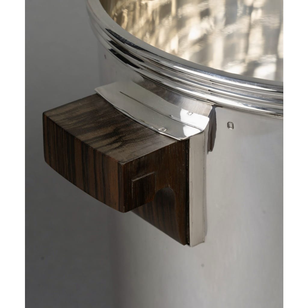 Seau à Champagne Art Déco Moderniste argent massif de Jean E. PUIFORCAT 7