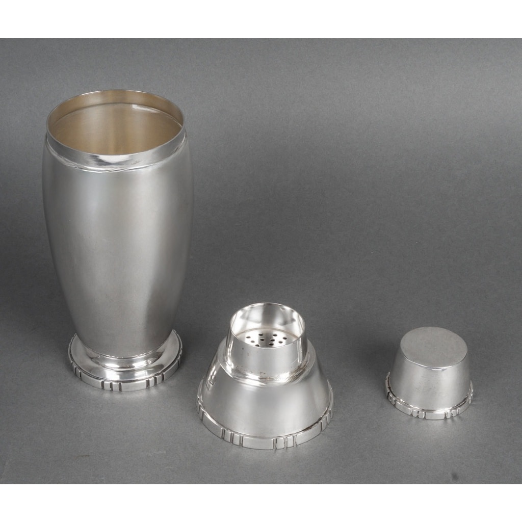 Shaker Art Déco argent massif de WOLFERS 3