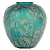1919 René Lalique – Vase Perruches teinté vert 7 1919 René Lalique – Vase Perruches teinté vert 7