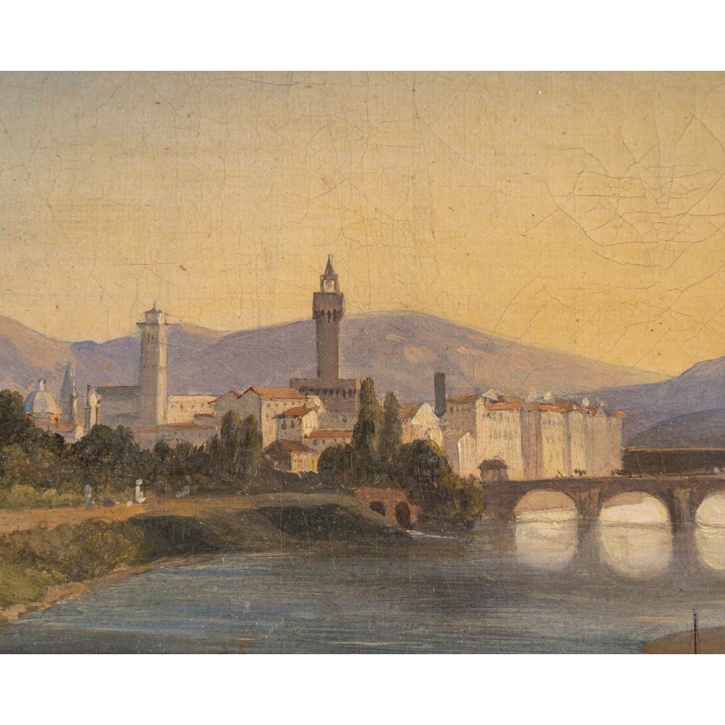 Charles-Edouard Hugot (1815-1886) – Vues animées des rives de l’Arno, Florence vers 1843 7 Charles-Edouard Hugot (1815-1886) – Vues animées des rives de l’Arno, Florence vers 1843 7