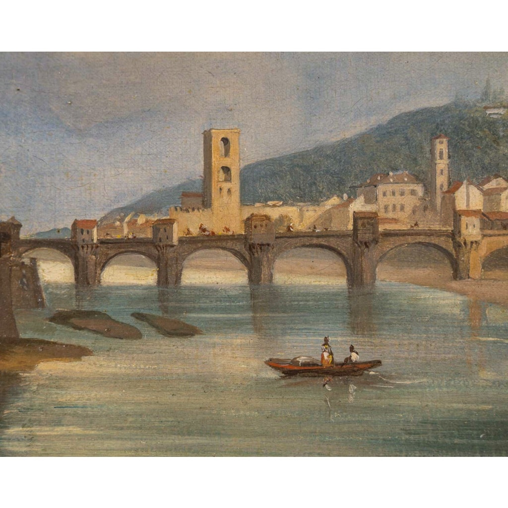 Charles-Edouard Hugot (1815-1886) – Vues animées des rives de l’Arno, Florence vers 1843 12 Charles-Edouard Hugot (1815-1886) – Vues animées des rives de l’Arno, Florence vers 1843 12