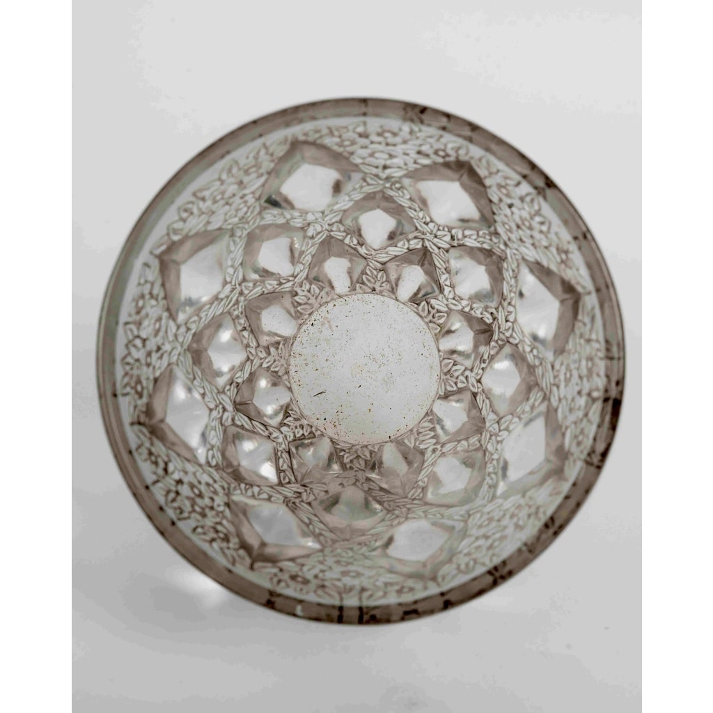 Vase « Rampillon » verre opalescent patiné gris de René LALIQUE 5