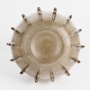 Vase « Dentelé » verre blanc patiné sépia de René LALIQUE 16