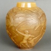 Vase « Archers » verre butterscotch patiné sépia de René LALIQUE 11