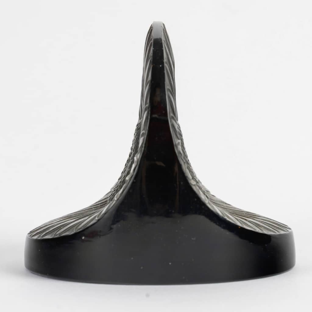 Presse-Papiers « Double Marguerite » verre rouge ambré de René LALIQUE 5