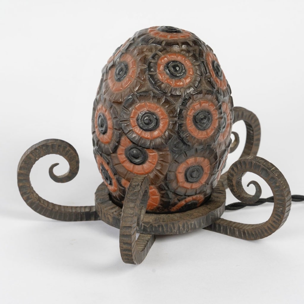 Veilleuse « Bouquet de Fleurs » pâte de verre de Gabriel ARGY ROUSSEAU 4