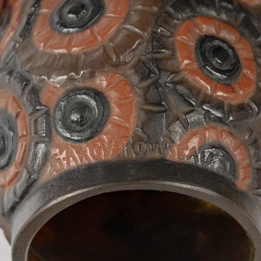 Veilleuse « Bouquet de Fleurs » pâte de verre de Gabriel ARGY ROUSSEAU 8