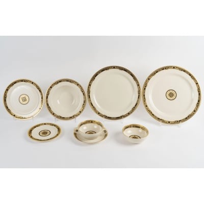 Service de Table « La Maison de l&rsquo;Art Déco » porcelaine de CARTIER – 70 pièces