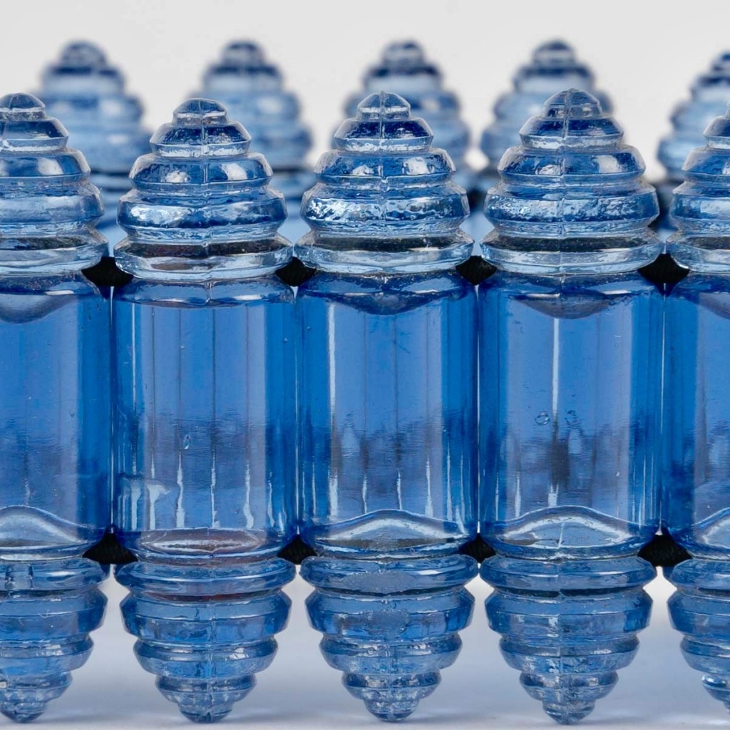 Bracelet « Renaissance » verre bleu saphir de René LALIQUE 4