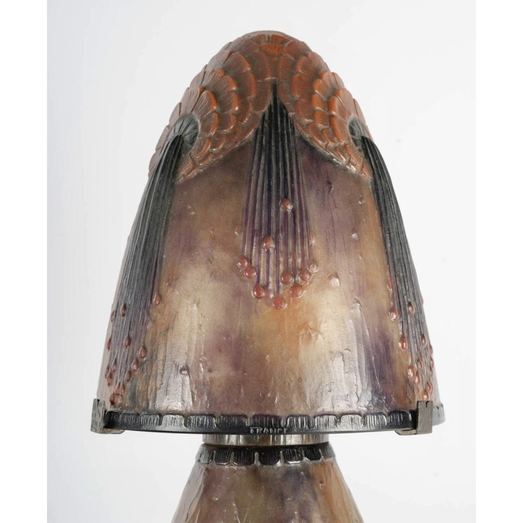 Lampe « Fleurs Tropicales » pâte de verre de Gabriel ARGY ROUSSEAU 6