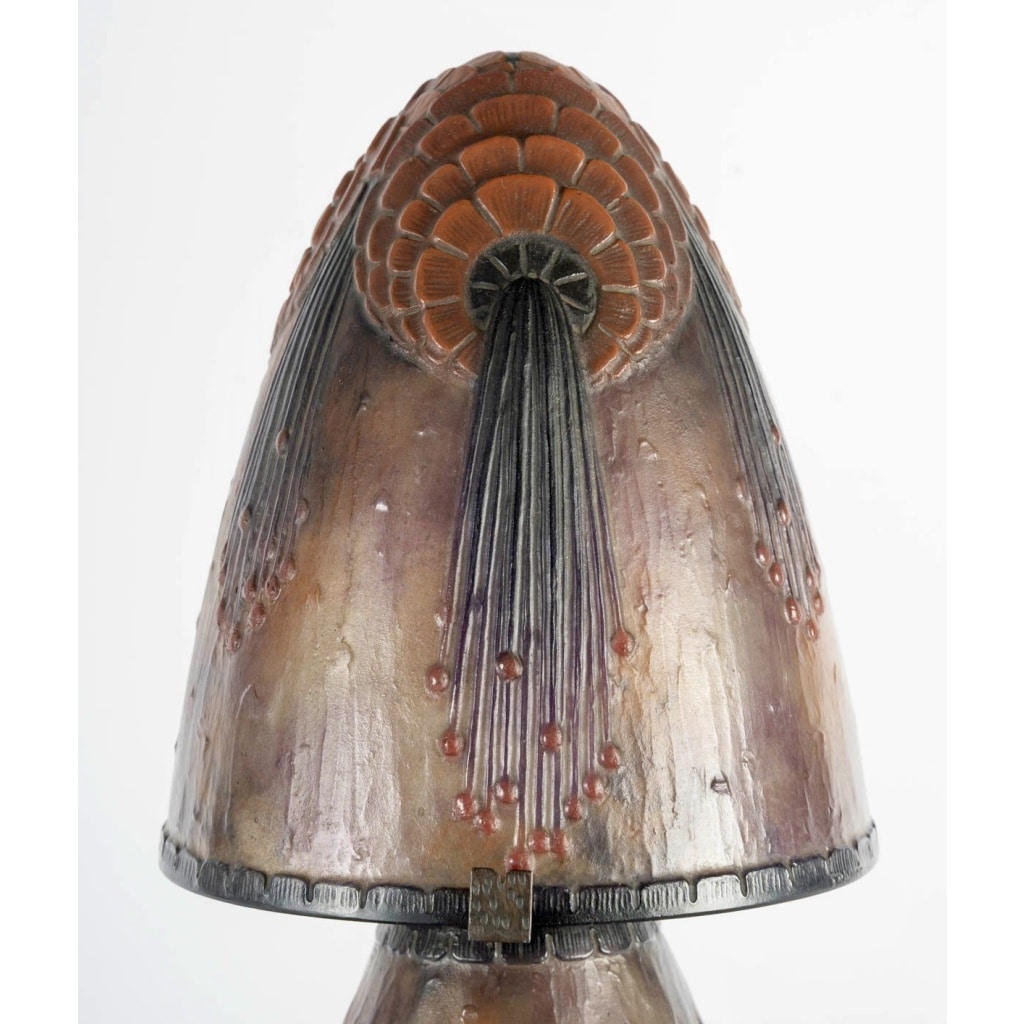 Lampe « Fleurs Tropicales » pâte de verre de Gabriel ARGY ROUSSEAU 7