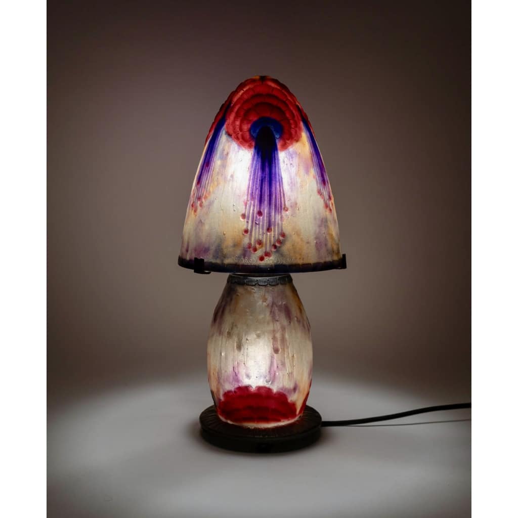 Lampe « Fleurs Tropicales » pâte de verre de Gabriel ARGY ROUSSEAU 2