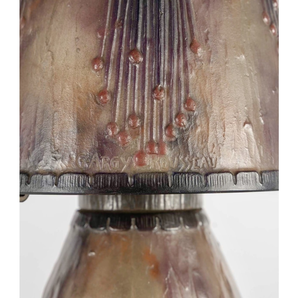 Lampe « Fleurs Tropicales » pâte de verre de Gabriel ARGY ROUSSEAU 9