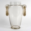 Vase « Deux Anneaux Lézards » verre blanc patiné sépia de René LALIQUE 10