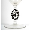 Suite de 14 Verres « Thionville » verre blanc émaillé noir de René LALIQUE 8
