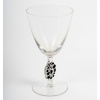 Suite de 4 verres à Eau « Thionville » verre blanc émaillé noir de René LALIQUE 7
