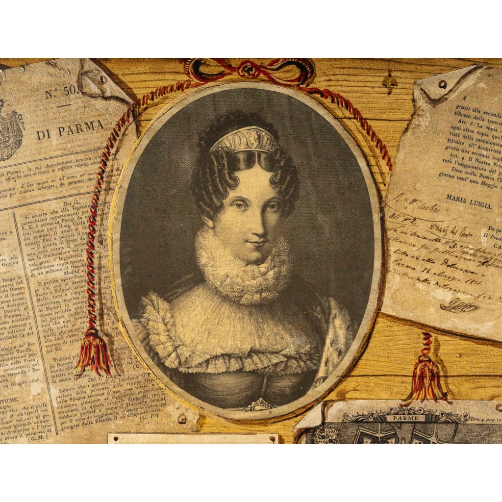 Paire de trompe-l’œil aux portraits de l’Impératrice Marie-Louise, Italie, vers 1850-1880 5 Paire de trompe-l’œil aux portraits de l’Impératrice Marie-Louise, Italie, vers 1850-1880 5
