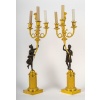 Paire de candélabres en bronze à décor de figures antiques, époque Empire vers 1805-1810 19
