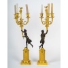 Paire de candélabres en bronze à décor de figures antiques, époque Empire vers 1805-1810 30