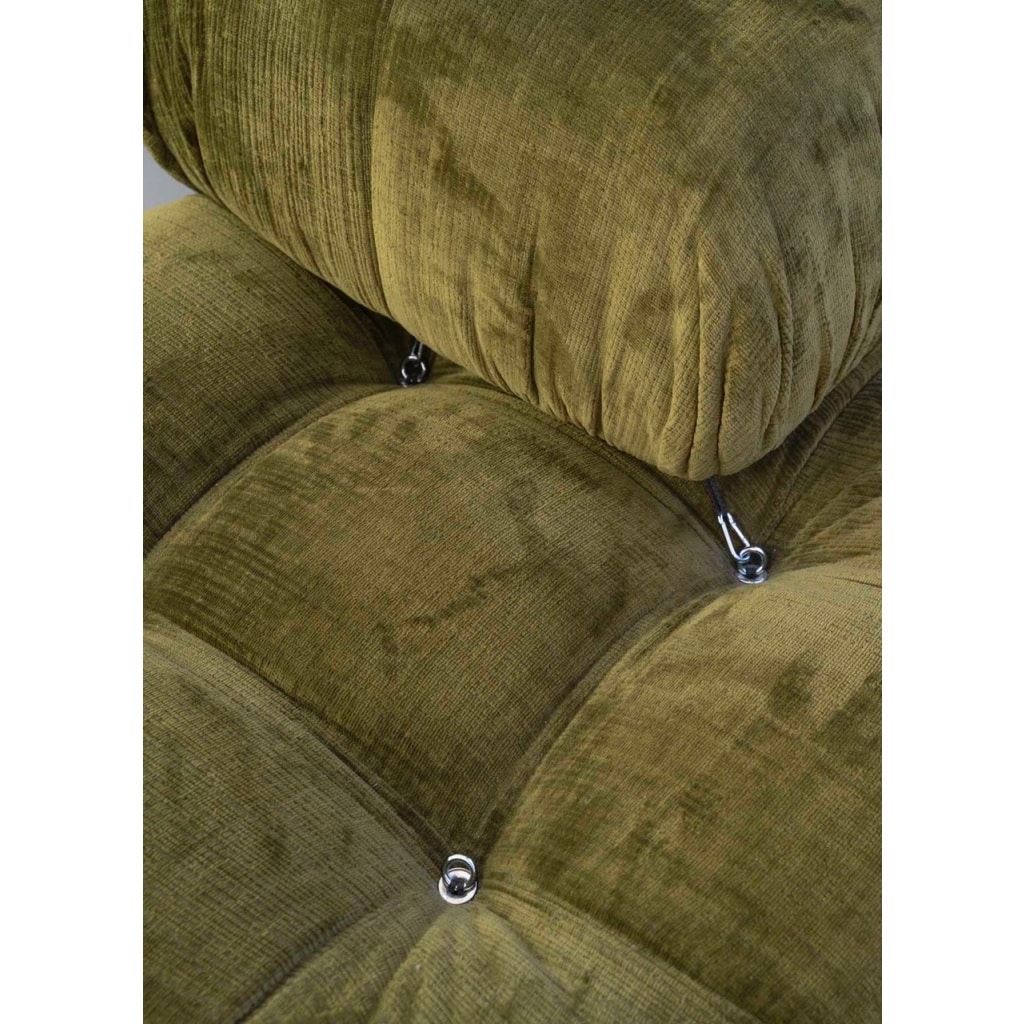 B&B iIalia Canapé 3 modules CAMALEONDA angulaire Chenille Enia Vert Olive 6