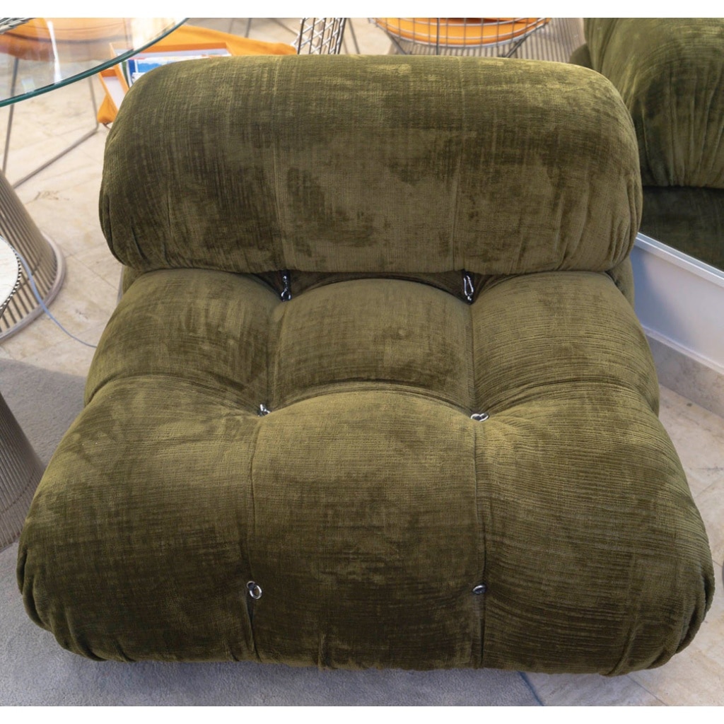 B&B iIalia Canapé 3 modules CAMALEONDA angulaire Chenille Enia Vert Olive 3