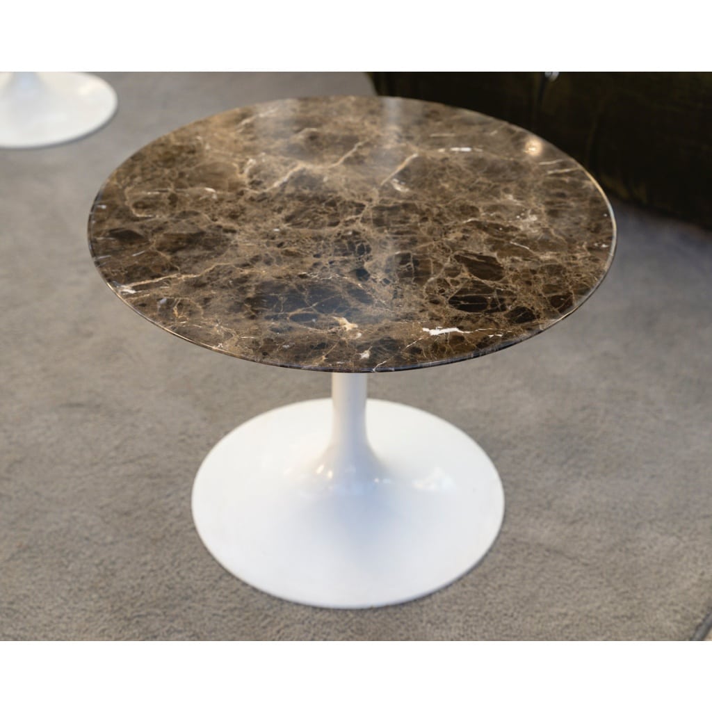 Eero Saarinen & Knoll, guéridon « tulipe » marbre « EMPERADOR », XXth 8