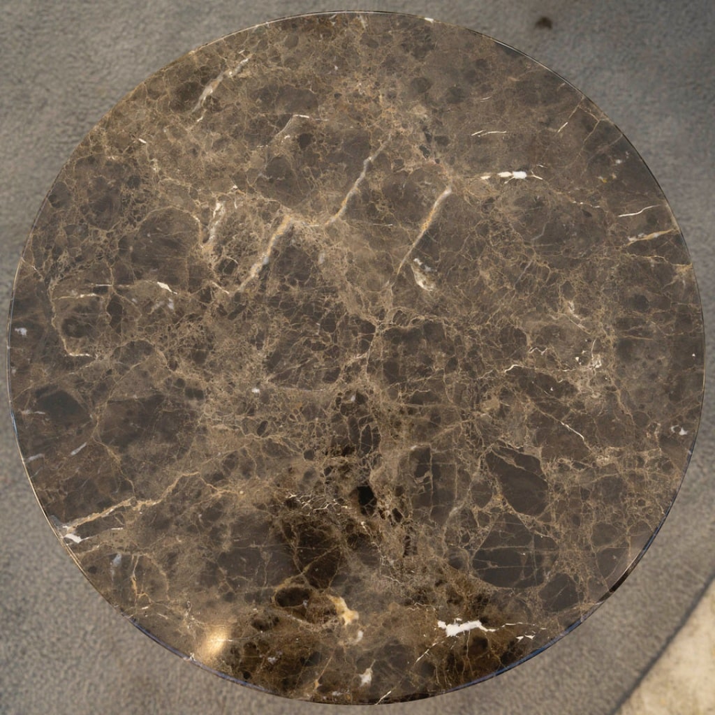 Eero Saarinen & Knoll, 2 guéridons « tulipe » marbre « EMPERADOR », XXth 3 Eero Saarinen & Knoll, 2 guéridons « tulipe » marbre « EMPERADOR », XXth 3