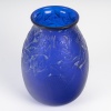 Vase « Borromée » verre bleu cobalt patiné blanc de René LALIQUE 8 Vase « Borromée » verre bleu cobalt patiné blanc de René LALIQUE 8