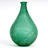 Vase « Sauges » verre vert émeraude patiné blanc de René LALIQUE 11