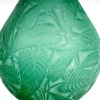 Vase « Sauges » verre vert émeraude patiné blanc de René LALIQUE 16