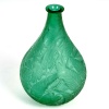 Vase « Sauges » verre vert émeraude patiné blanc de René LALIQUE 14