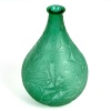 Vase « Sauges » verre vert émeraude patiné blanc de René LALIQUE 13