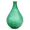 Vase « Sauges » verre vert émeraude patiné blanc de René LALIQUE 12