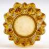 Vase « Rampillon » verre jaune ambré patiné sépia de René LALIQUE 11