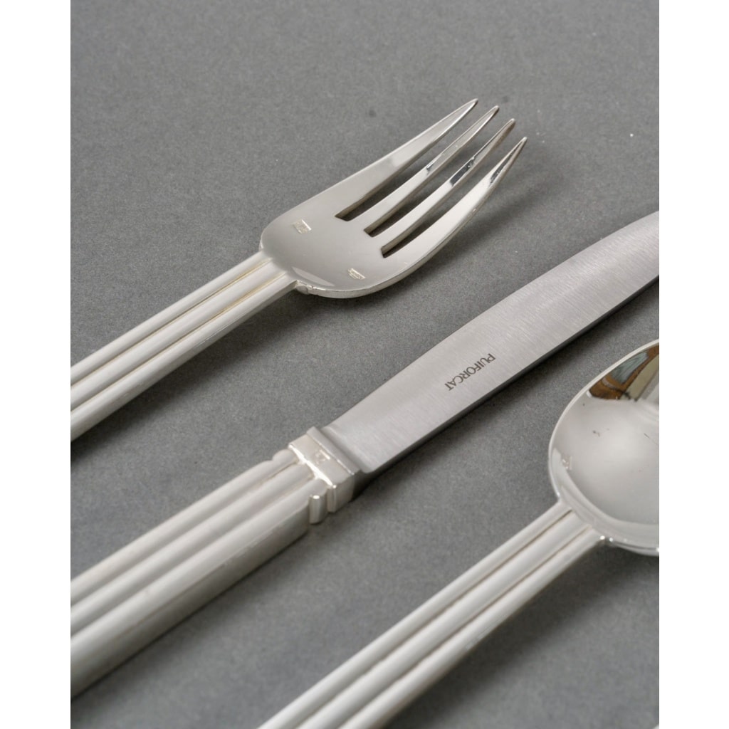 Ménagère Art Déco « Nantes » métal argenté de PUIFORCAT – 109 Pièces 5