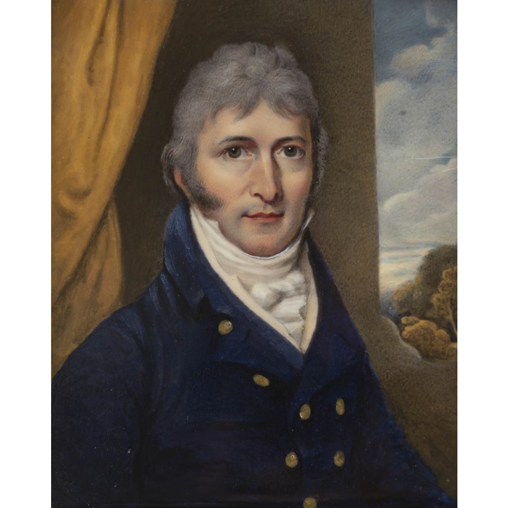 Miniature sur cuivre, Portrait d’homme. Début XIXème siècle 3 Miniature sur cuivre, Portrait d’homme. Début XIXème siècle 3