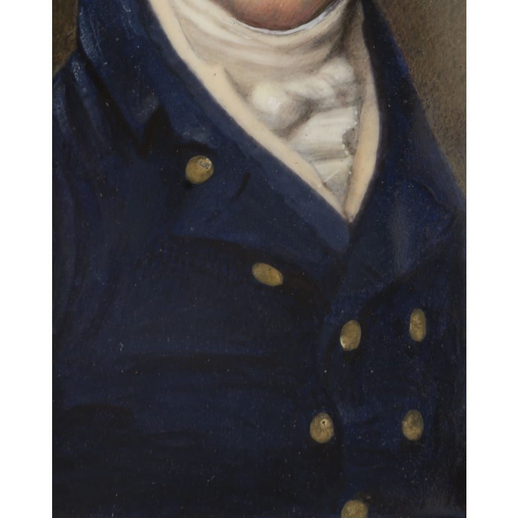 Miniature sur cuivre, Portrait d’homme. Début XIXème siècle 7 Miniature sur cuivre, Portrait d’homme. Début XIXème siècle 7