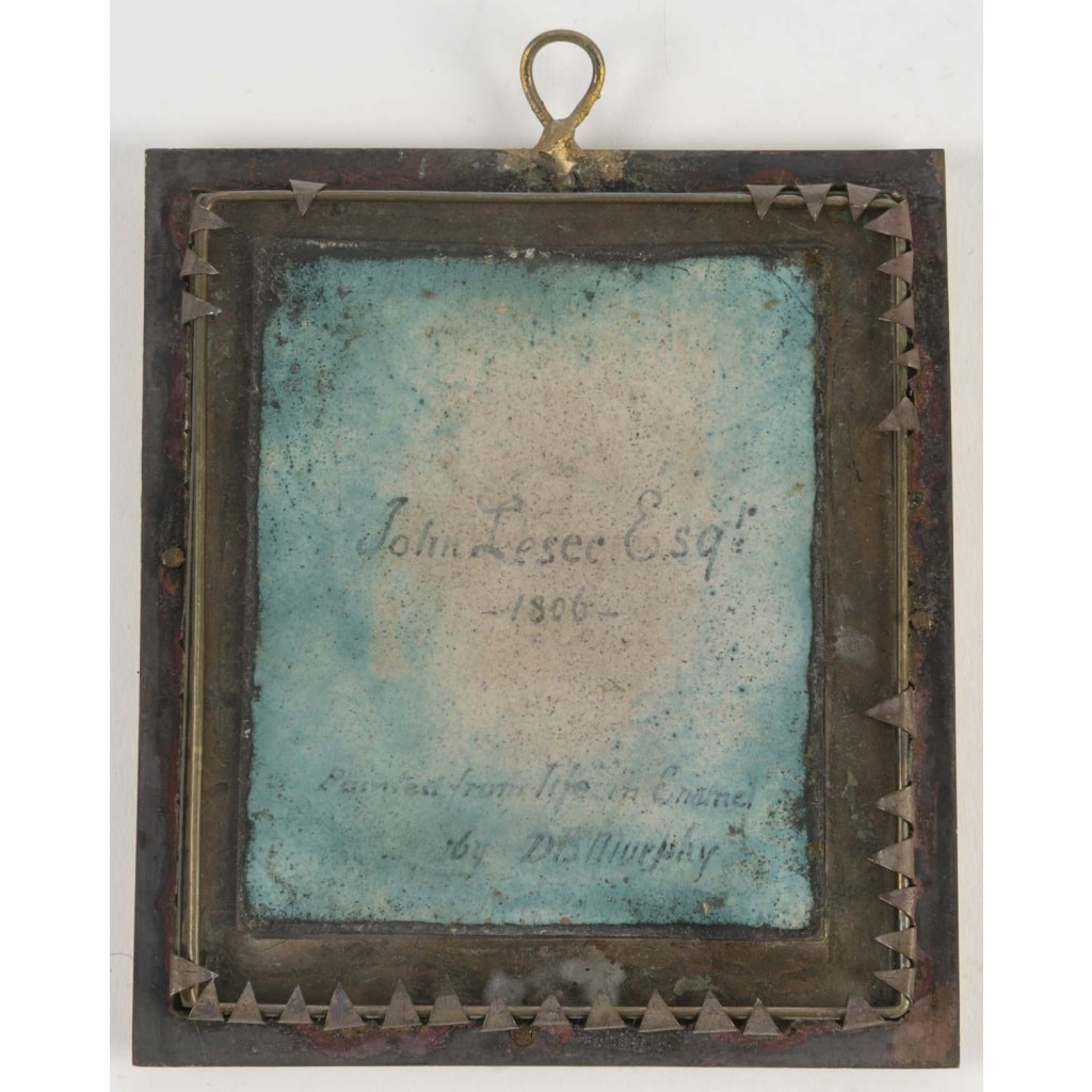 Miniature sur cuivre, Portrait d’homme. Début XIXème siècle 9 Miniature sur cuivre, Portrait d’homme. Début XIXème siècle 9