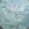 Vase « Formose » verre opalescent patiné bleu de René LALIQUE 14