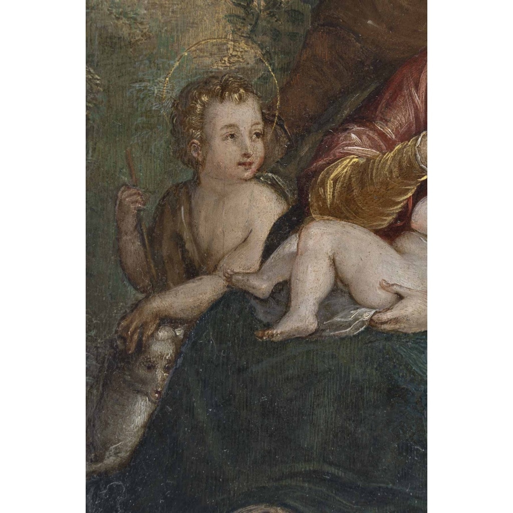 Ecole Flamande du XVIIème siècle Vierge à l’enfant, Saint-Anne et Jean-Baptiste enfant 11 Ecole Flamande du XVIIème siècle Vierge à l’enfant, Saint-Anne et Jean-Baptiste enfant 11