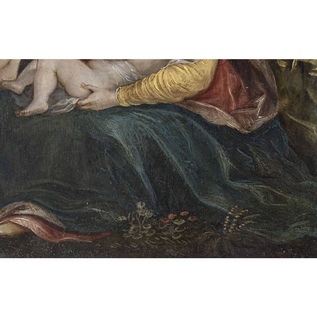 Ecole Flamande du XVIIème siècle Vierge à l’enfant, Saint-Anne et Jean-Baptiste enfant 9 Ecole Flamande du XVIIème siècle Vierge à l’enfant, Saint-Anne et Jean-Baptiste enfant 9