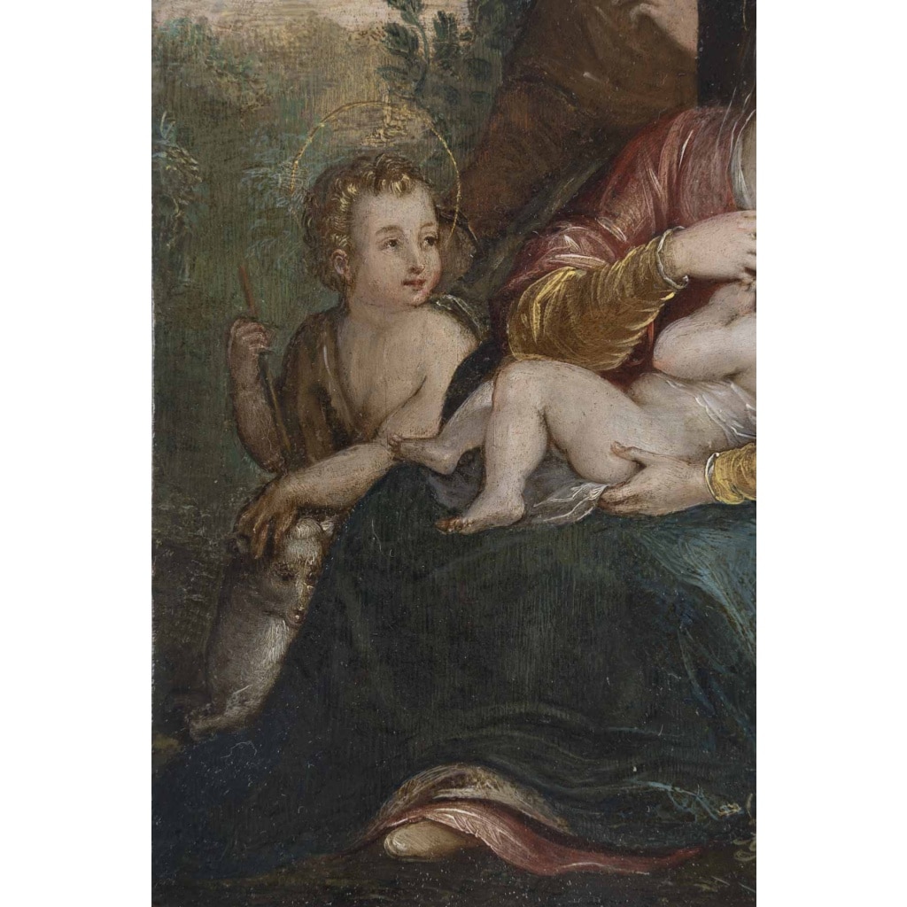 Ecole Flamande du XVIIème siècle Vierge à l’enfant, Saint-Anne et Jean-Baptiste enfant 7 Ecole Flamande du XVIIème siècle Vierge à l’enfant, Saint-Anne et Jean-Baptiste enfant 7