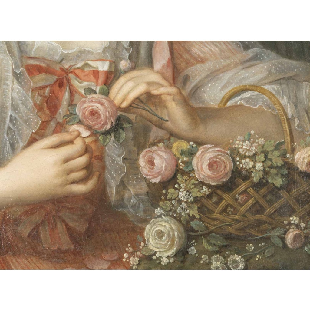 Ecole Française du XVIIIème siècle, portrait d&rsquo;une dame de qualité, attribué à Nicolas Guy Brenet (1728-1792) 10