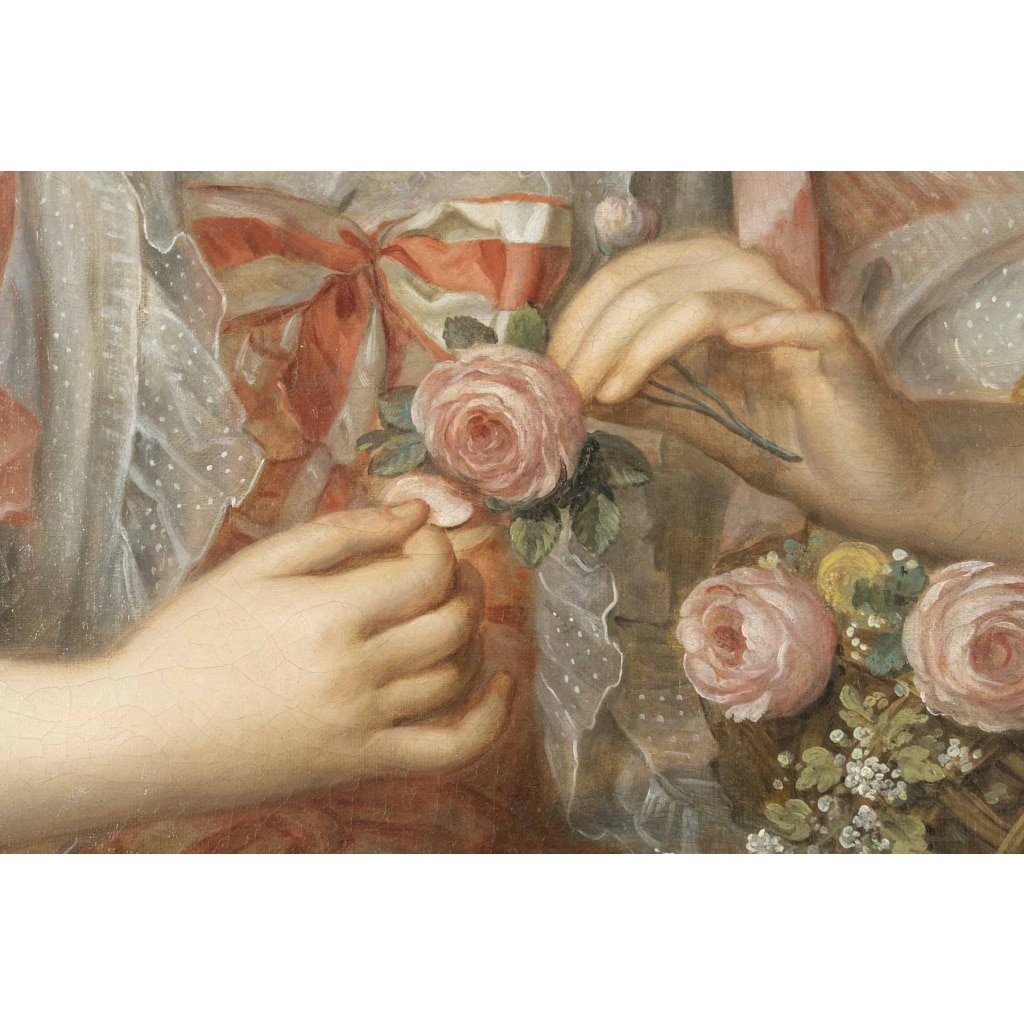 Ecole Française du XVIIIème siècle, portrait d&rsquo;une dame de qualité, attribué à Nicolas Guy Brenet (1728-1792) 6