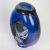 Vase ovoïde en verre bleu signé PIERINI 18