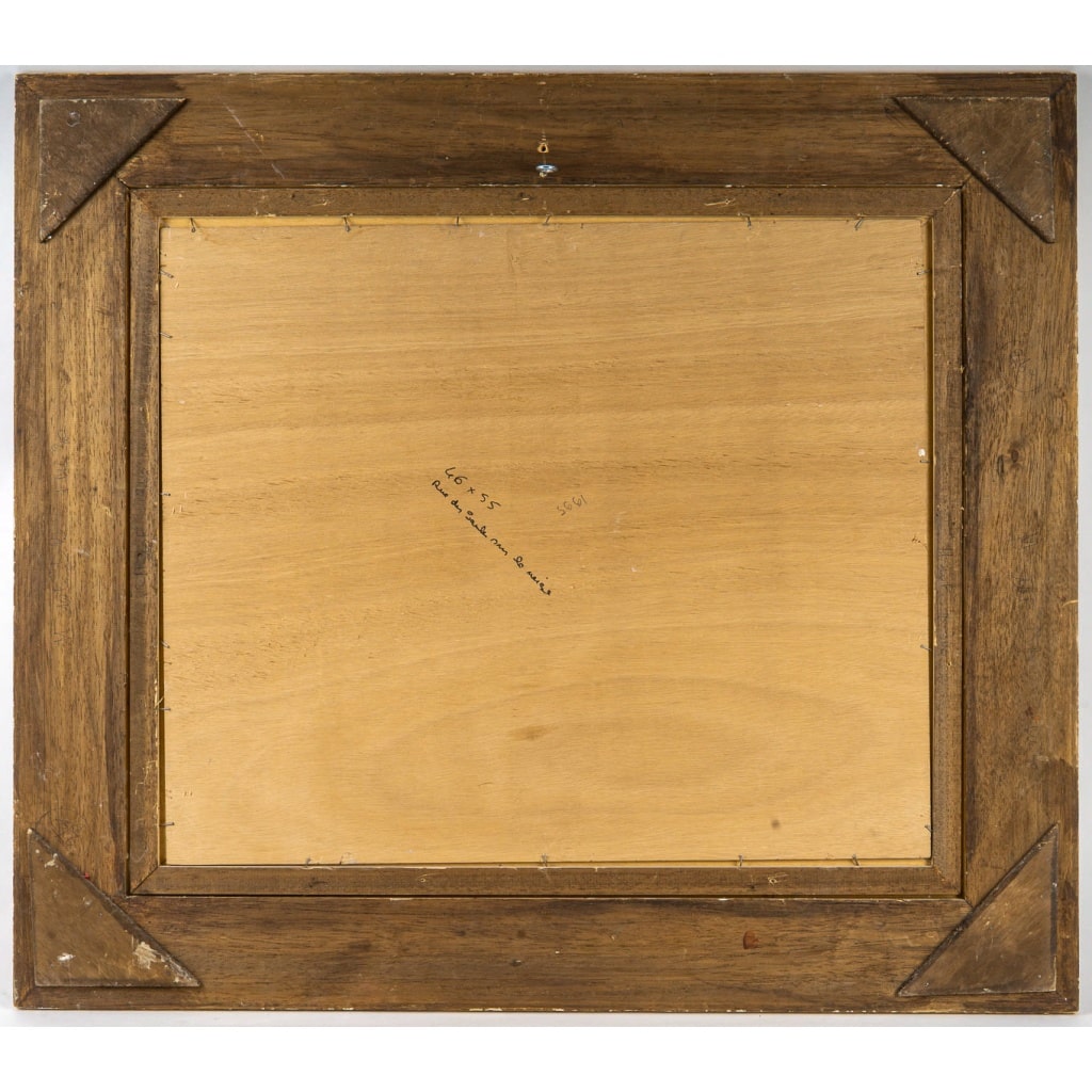 Serge Belloni (1925-2005) – La Rue des Saules sous la neige huile sur bois vers 1970 11 Serge Belloni (1925-2005) – La Rue des Saules sous la neige huile sur bois vers 1970 11